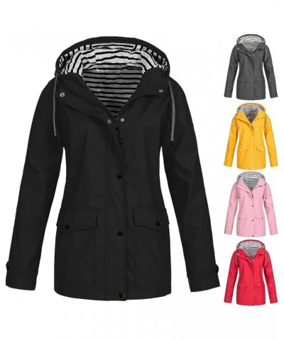 Rain Coats for Women Lightweight Waterproof Hoodie Jackets Sport Outdoor Outwear Plus Size Trench Coats with Pockets B-blue $...