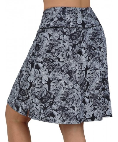 Skorts Skirts for Women,20" Knee Length Skirted for Women,Athletic Skirt with Shorts Grey Leaf $24.59 Activewear