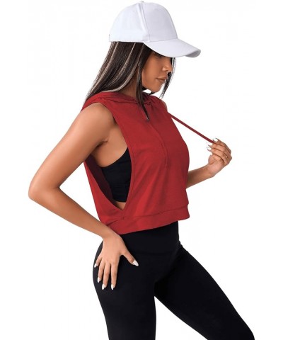 Women's Sleeveless Workout Top Gym Activewear Crop Tank Top Open Side Shirt for Athletic Exercise Running Red $12.74 Activewear