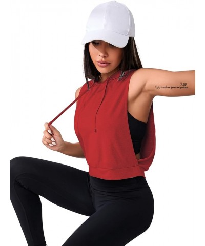 Women's Sleeveless Workout Top Gym Activewear Crop Tank Top Open Side Shirt for Athletic Exercise Running Red $12.74 Activewear