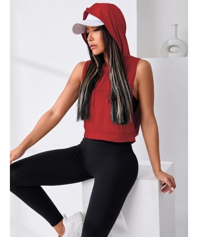 Women's Sleeveless Workout Top Gym Activewear Crop Tank Top Open Side Shirt for Athletic Exercise Running Red $12.74 Activewear