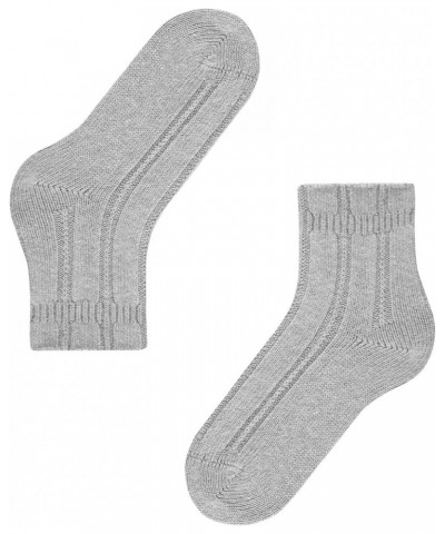 Women's Bedsock Socks, Cozy Warm Ultra Soft, Angora Wool, Crew Length, Warming, Trendy Leisure Clothing, 1 Pair Grey (Silver ...