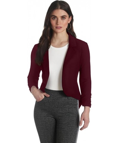 Women's Casual Work Comfy Open Front High Low Notch Lapel Office Blazer Jacket Made in USA 1073t-wine $14.24 Blazers