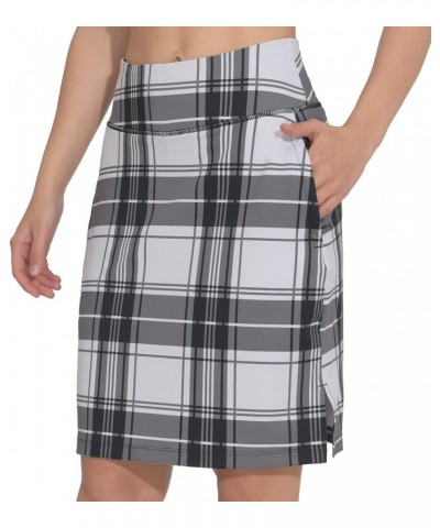 Women's 20" Knee Length Golf Skorts Skirts Casual Athletic Tennis Modest Skirts High Waist with Pockets UPF50+ Plaid Print $2...