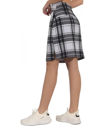 Women's 20" Knee Length Golf Skorts Skirts Casual Athletic Tennis Modest Skirts High Waist with Pockets UPF50+ Plaid Print $2...