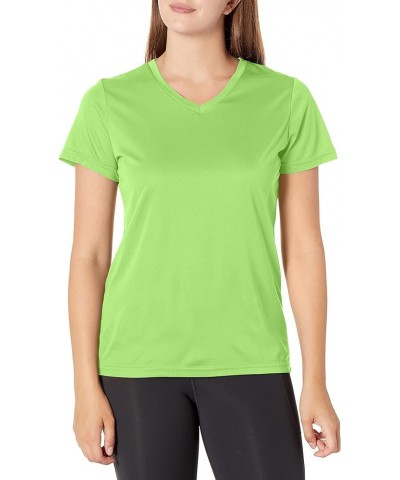 Women's Wicking Tee Shirt Lime $7.75 Activewear