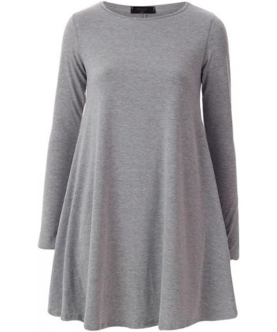 Pink Girls Women's Flared Loose Oversized Round Neck Rrregular Poncho Tunic Top Grey $8.25 Tops