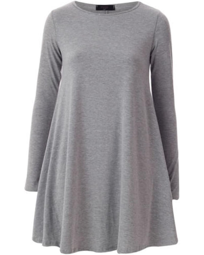 Pink Girls Women's Flared Loose Oversized Round Neck Rrregular Poncho Tunic Top Grey $8.25 Tops