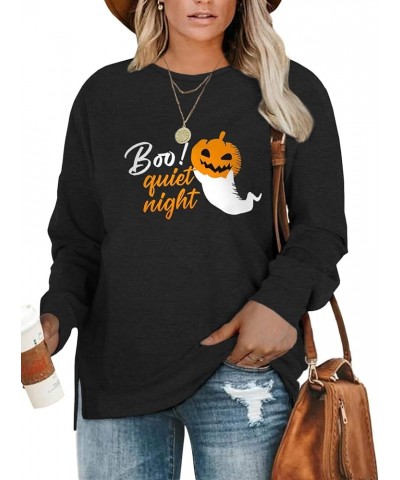 Plus-Size Sweatshirts for Women Casual Tops Side Slit Pullovers Shirts Black_hw02 $10.54 Hoodies & Sweatshirts