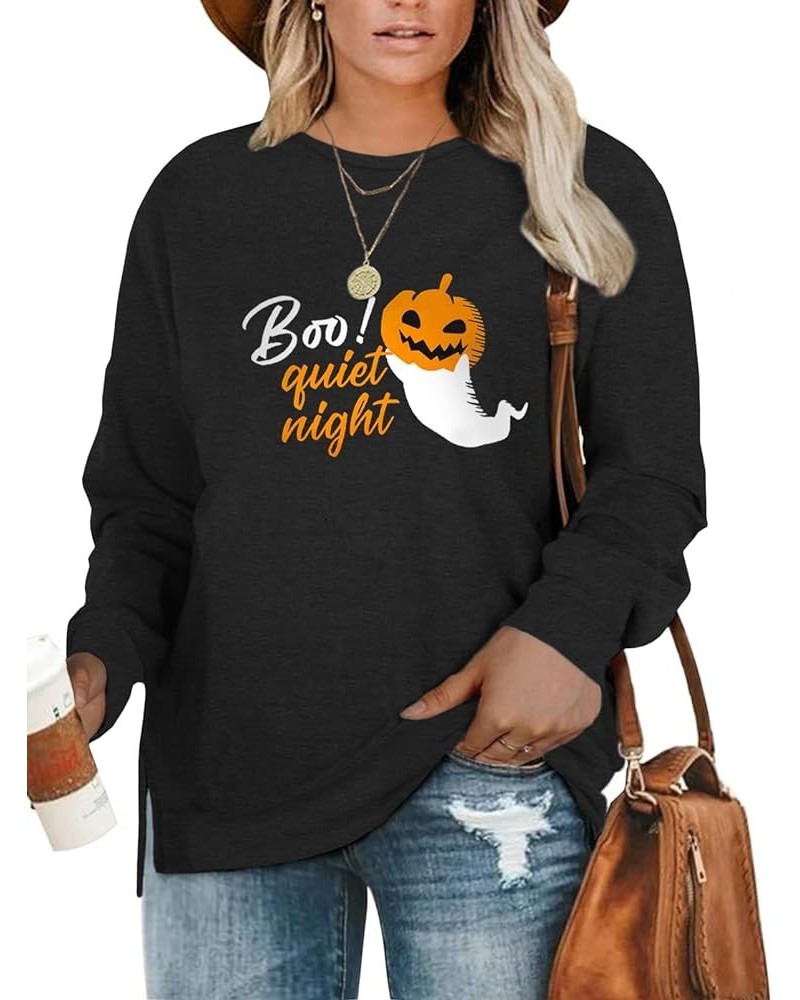 Plus-Size Sweatshirts for Women Casual Tops Side Slit Pullovers Shirts Black_hw02 $10.54 Hoodies & Sweatshirts