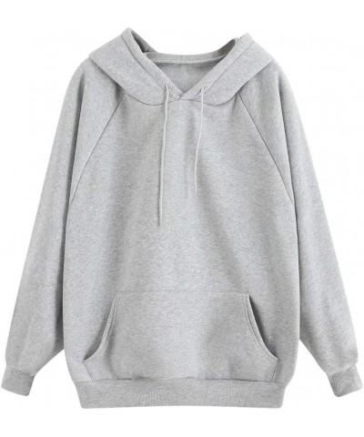 Zip up Hoodie Solid Tops Hooded Casual Pocket Sweatshirt Long Zipper Sleeve Womens Lightweight Zip up Hoodie Z6-grey $8.99 Ac...