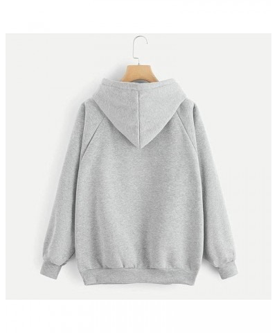 Zip up Hoodie Solid Tops Hooded Casual Pocket Sweatshirt Long Zipper Sleeve Womens Lightweight Zip up Hoodie Z6-grey $8.99 Ac...