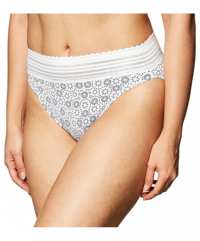 Women's No Pinching, No Problems Dig-Free Comfort Waist with Lace Microfiber Hi-Cut 5109j Evening Blue Star Print $4.73 Lingerie