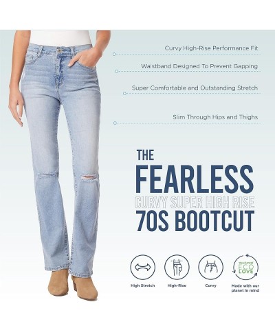 Women's Fearless Curvy 70s Bootcut Denim Super High-Rise Insta Vintage Juniors Jeans Myra $22.84 Jeans