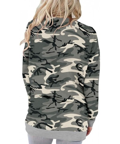 Women's Casual Loose Fit Pocket Shirts Printed Tops 06 Camo $8.79 Tops