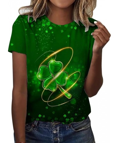 Womens Fashion Happy St. Patrick's Day Tops Graphic Casual Shamrock Irish Sexy Night Out Clover Blouses Crew Neck Grey $9.23 ...