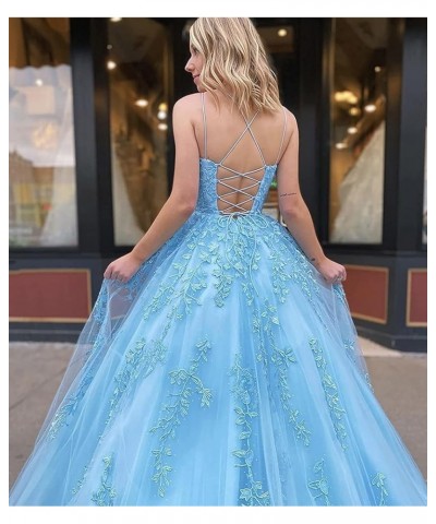 Prom Dress Lace Formal Evening Gowns Appliques Wedding Guest Dress Tulle Long Prom Dress Bright Green $30.59 Dresses