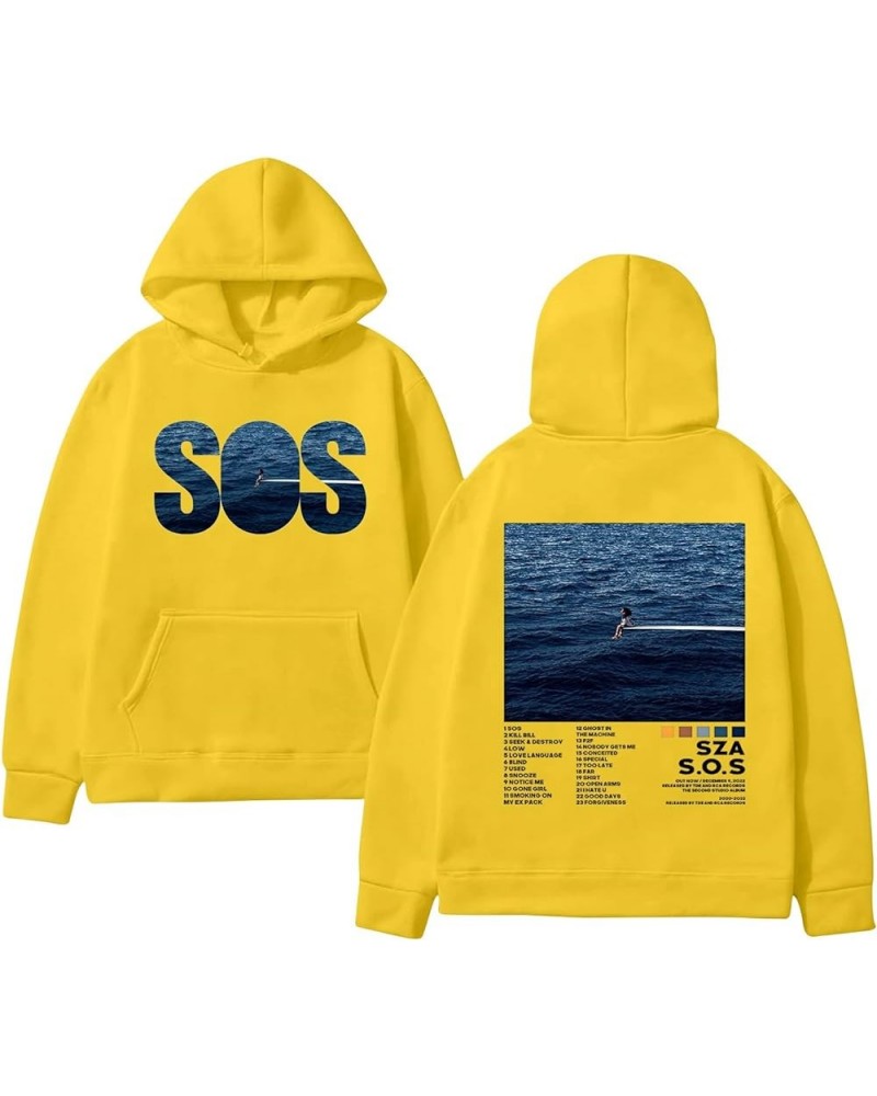 Album ??? Hoodie by Singer S-Z-A Music Fans Long Sleeve Hoodies ?ood Days Pullover Hot Sweatshirts for Men Women 03 Yellow $8...