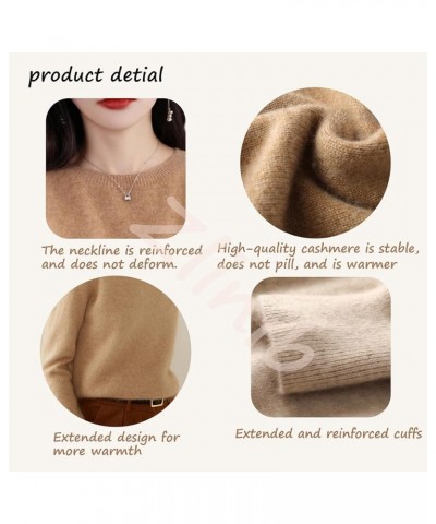 Cashmere Sweaters for Women,100% Cashmere Long Sleeve Crew Neck Lightweight Soft Warm Pullover Knitted Jumpers Caramel $18.45...