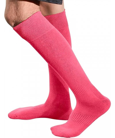 Premium Quality Unisex Knee High Sports Cushioned Athletic Baseball Softball Hockey Socks Bright Pink $7.40 Socks