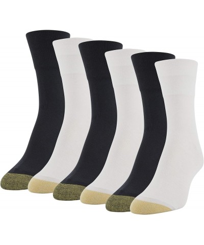 Women's Ultra Soft Mid Crew Socks, 6-Pairs White/Black $11.10 Socks