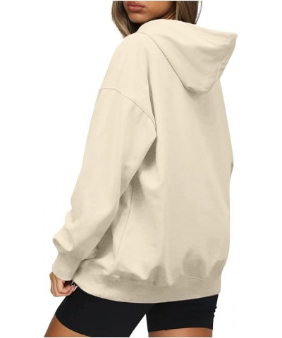 Womens Hoodies Drawstring Fleece Pullover Long Sleeve Oversized Sweatshirt Solid Color Fall Tops with Pockets E11-camel $5.99...