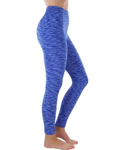 Women’s Comfort Heather Assorted Active Wear Seamless Leggings Game On: Blue - White (Digital Print) $12.88 Leggings