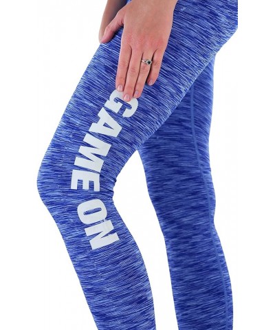 Women’s Comfort Heather Assorted Active Wear Seamless Leggings Game On: Blue - White (Digital Print) $12.88 Leggings