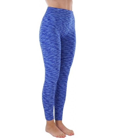 Women’s Comfort Heather Assorted Active Wear Seamless Leggings Game On: Blue - White (Digital Print) $12.88 Leggings