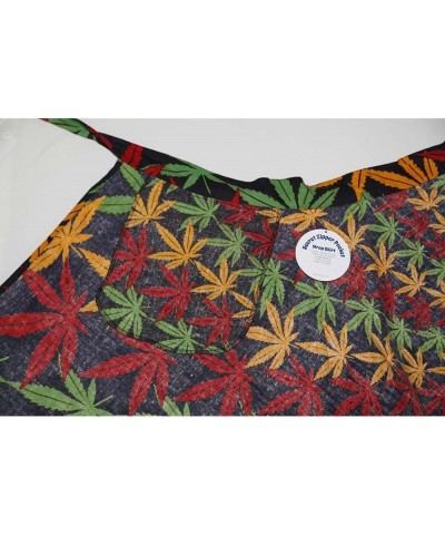 Hippie Wrap Skirt with Hidden Zippered Waist Pocket - Over 40 Designs Rasta Leaf $26.59 Skirts