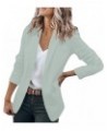 Costs for Women Lapel Open Front Work Blazer Long Sleeve Jackets Office Solid Color Cardigan with Pockets 02-light Gray $23.5...