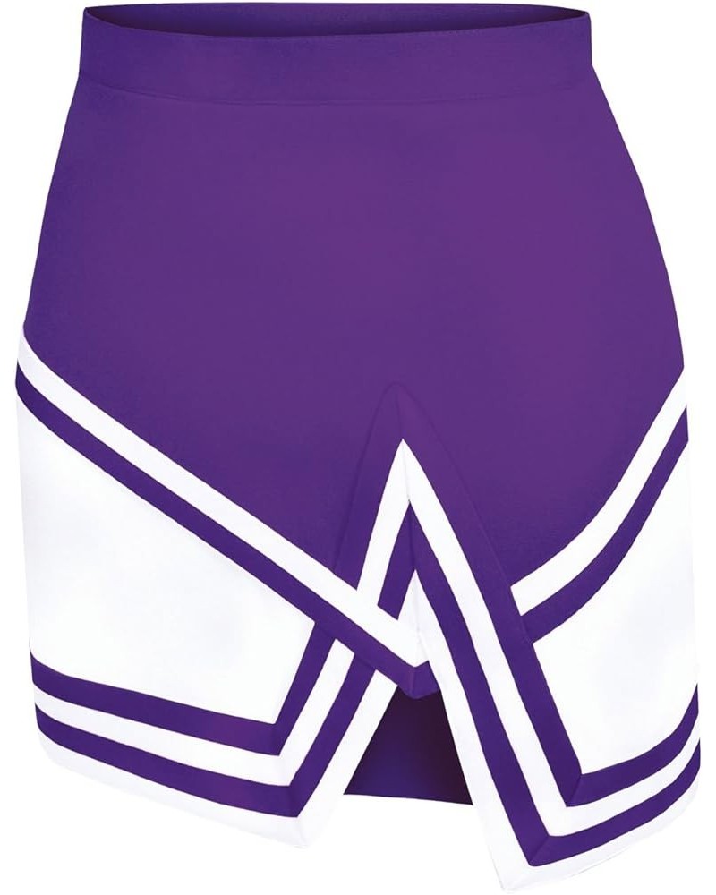 Crossover Cheer Uniform Skirt - Double Knit Adjustable Skirt For Cheerleaders - Women’s Sizes Purple $14.93 Skirts