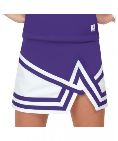 Crossover Cheer Uniform Skirt - Double Knit Adjustable Skirt For Cheerleaders - Women’s Sizes Purple $14.93 Skirts