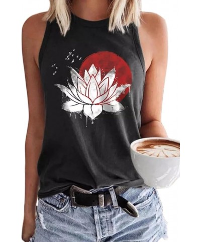 Women's Floral Tank Tops Casual Summer Cap Sleeve Sleeveless Wildflowers Floral Graphic Tees Tops 76-9 $10.79 Tops