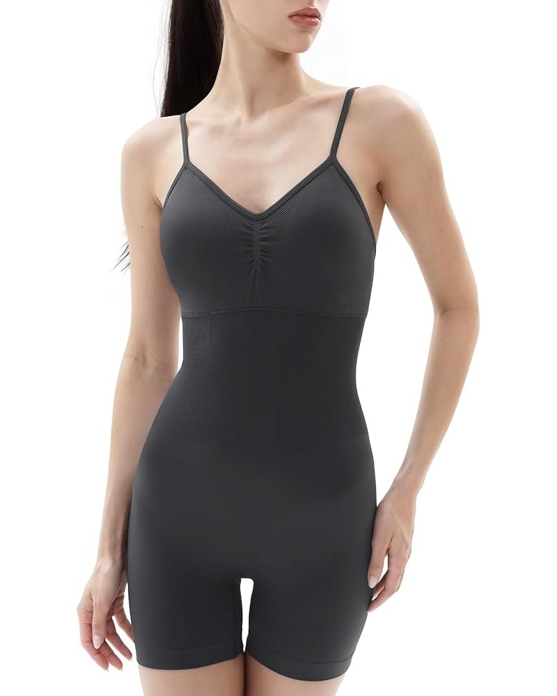 Women's V Neck Spaghetti Strap Jumpsuits Seamless Workout Unitard Rompers Power Collection Stone $11.39 Jumpsuits