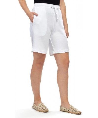 Womens Cotton Knit Shorts White $11.27 Shorts