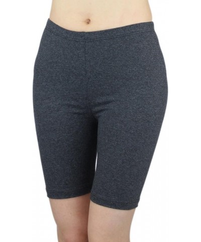 Elegance Women's Stretchy Cotton Above Knee Bike Shorts Active Leggings Charcoal $8.52 Activewear