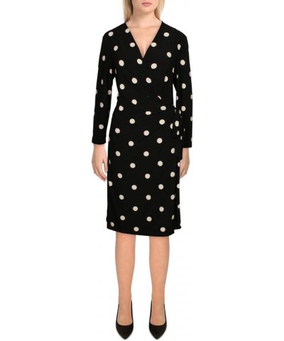 Womens Nomad Polka Dot Knee Wrap Dress Anne Black/Anne White $20.25 Dresses