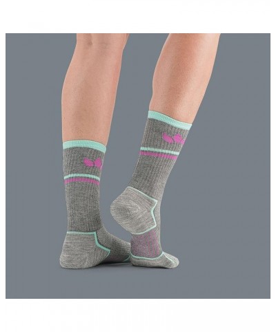 TrailTec+ Merino Wool Performance Outdoor Hiking Running Socks - Cushioned, Crew Glacier Grey $8.57 Activewear