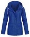 Women's Rain Jacket Windbreaker Outdoor Plus Size Trench Coats Waterproof With Hood Jackets 1-blue $12.33 Coats