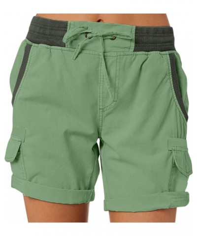 Shorts for Women Dressy Summer Bermuda Shorts Vacation Trendy Drawstring Lounge Shorts with Pockets 29-green $7.40 Shorts