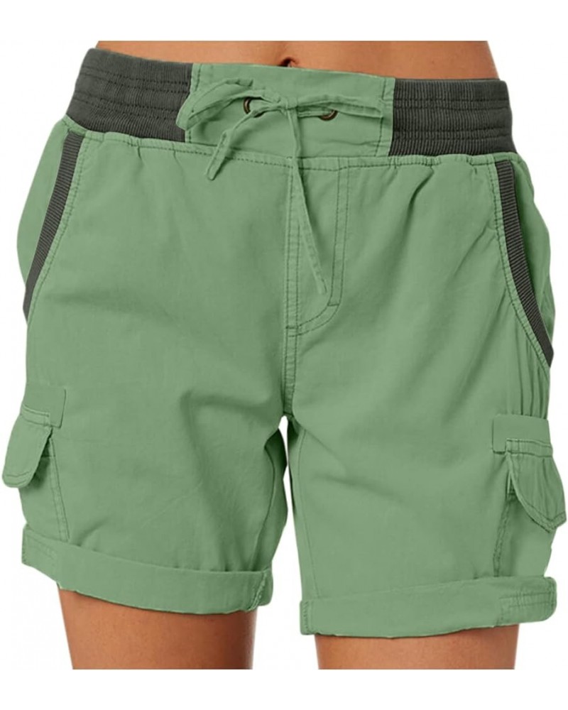 Shorts for Women Dressy Summer Bermuda Shorts Vacation Trendy Drawstring Lounge Shorts with Pockets 29-green $7.40 Shorts