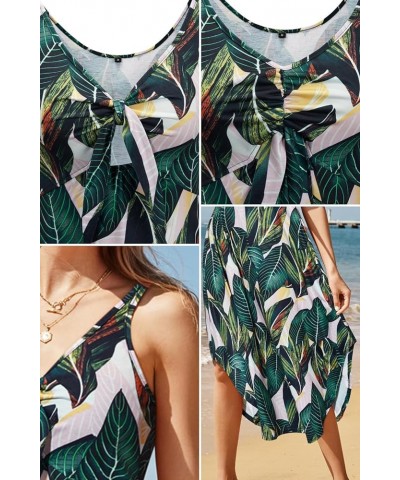 Women's Summer Maxi Dresses 2024 Spring Sundressess Beach Vacation Hawaiian Tropical Outfit Floral Clothes Palm Leaves $17.08...