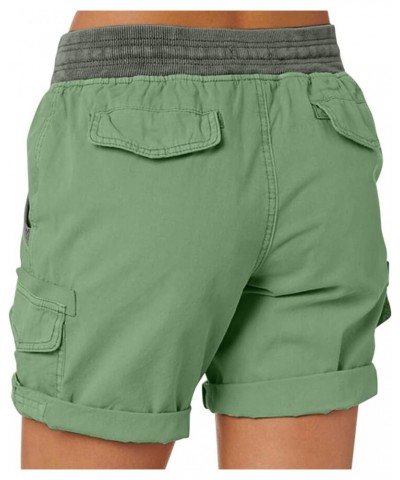 Shorts for Women Dressy Summer Bermuda Shorts Vacation Trendy Drawstring Lounge Shorts with Pockets 29-green $7.40 Shorts