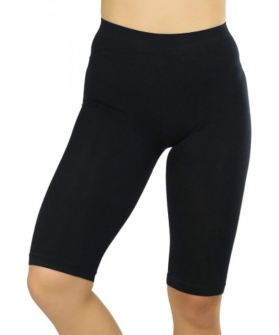 Women's Nylon Stretch Shorts & Layering Boyshorts 19" Long - Black $8.67 Leggings