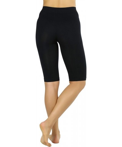 Women's Nylon Stretch Shorts & Layering Boyshorts 19" Long - Black $8.67 Leggings