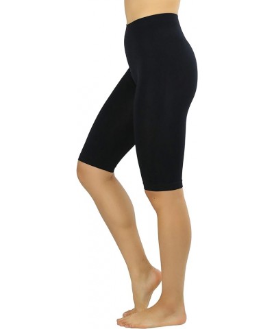 Women's Nylon Stretch Shorts & Layering Boyshorts 19" Long - Black $8.67 Leggings