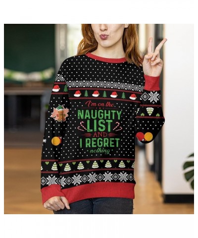 Le Tits Now Funny Ugly Christmas Sweatshirt For Adults, Unisex Long Sleeve Crewneck Christmas Sweatshirts Naughty List $14.85...