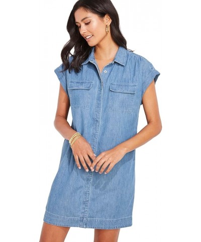 Women's Chambray Utility Margo Shirtdress Morning Mist $53.82 Dresses