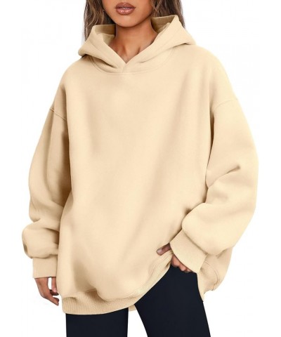 Women's Oversized Hoodies Fleece Hooded Sweatshirts Comfy Casual Pullover Loose Lightweight Fall Winter Clothes Apricot $17.4...